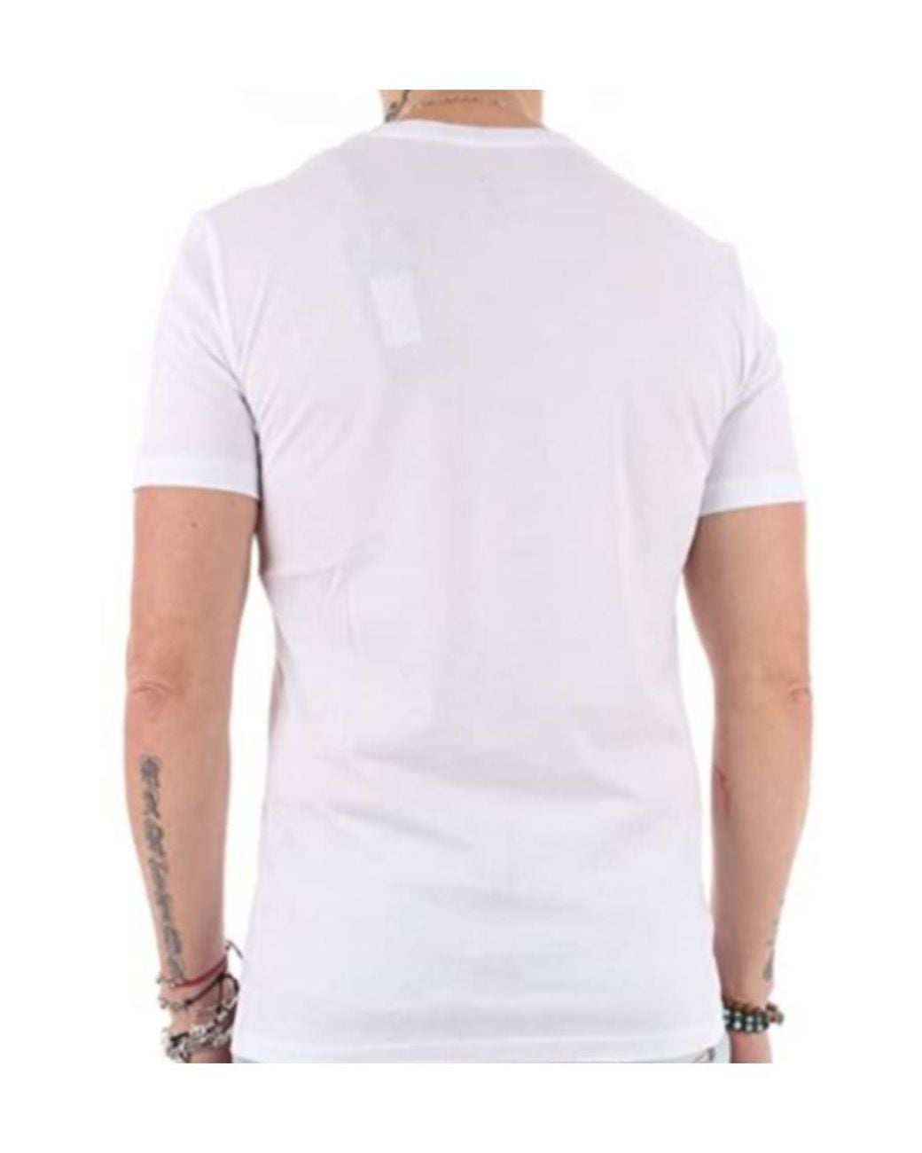 ARMANI EXCHANGE White Basic V-Neck T-Shirt for men