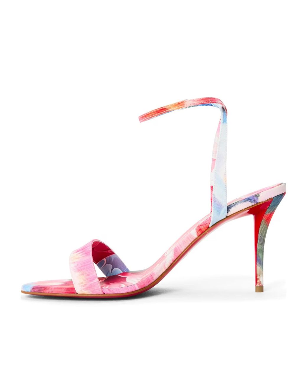 Christian Louboutin Pink Logo Heel Sandals