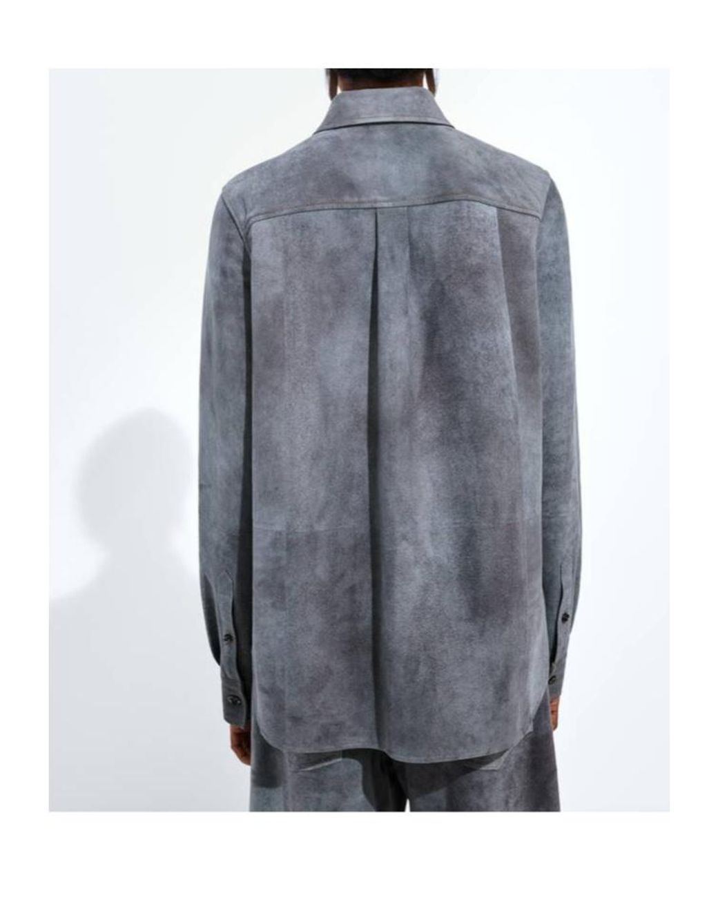 Bottega Veneta Gray Cloudy Suede Shirt