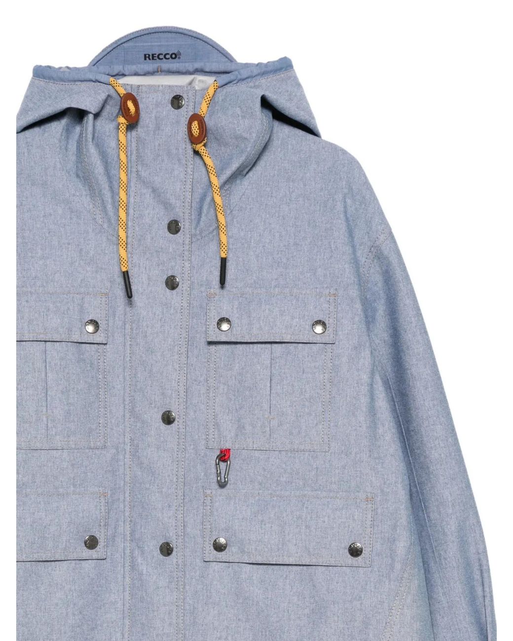 Moncler Blue Grenoble Beziers Chambray Field Jacket