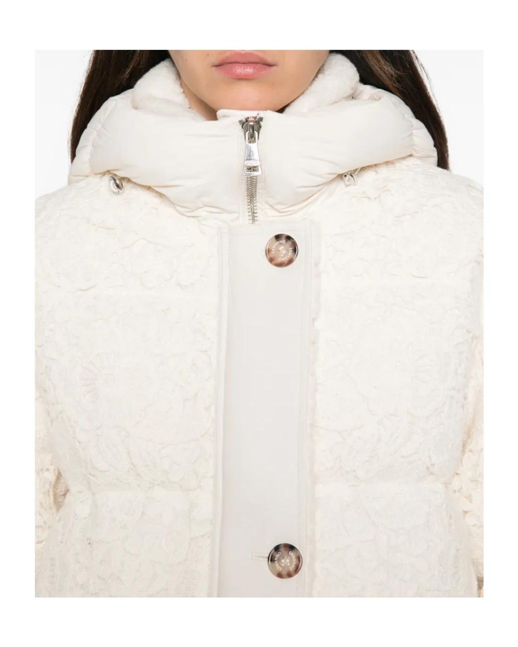 ERMANNO FIRENZE Natural Textured Hooded Jacket