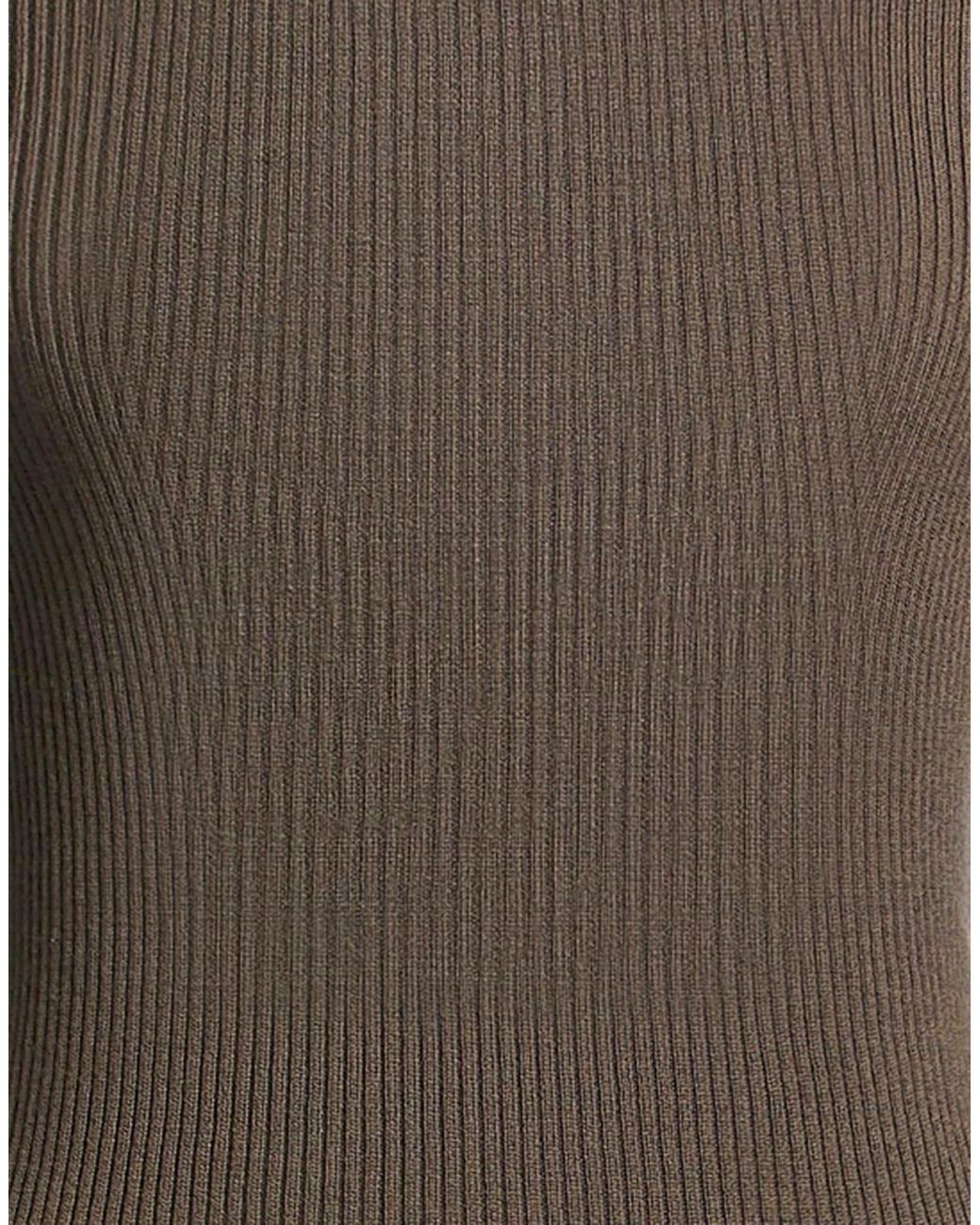Rick Owens Brown Solid Color Lightweight Wool Knitwear