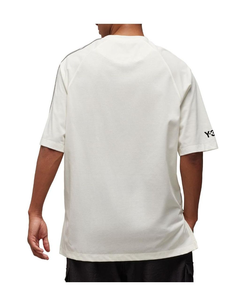 Y-3 White 3-Stripes Short-Sleeved T-Shirt for men