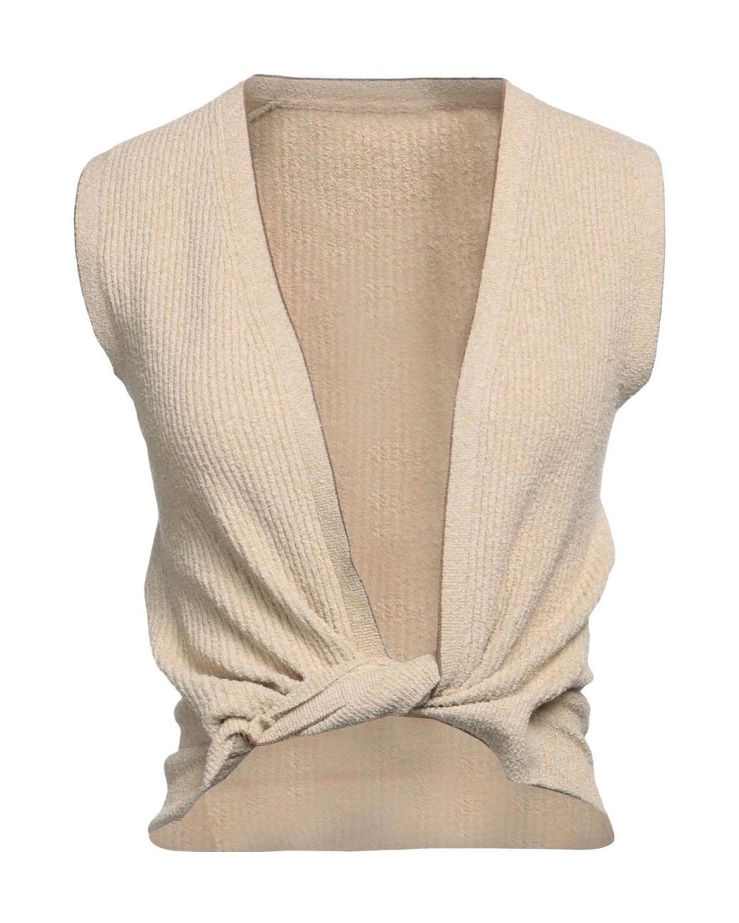 Jacquemus White Two-Tone Knit Top