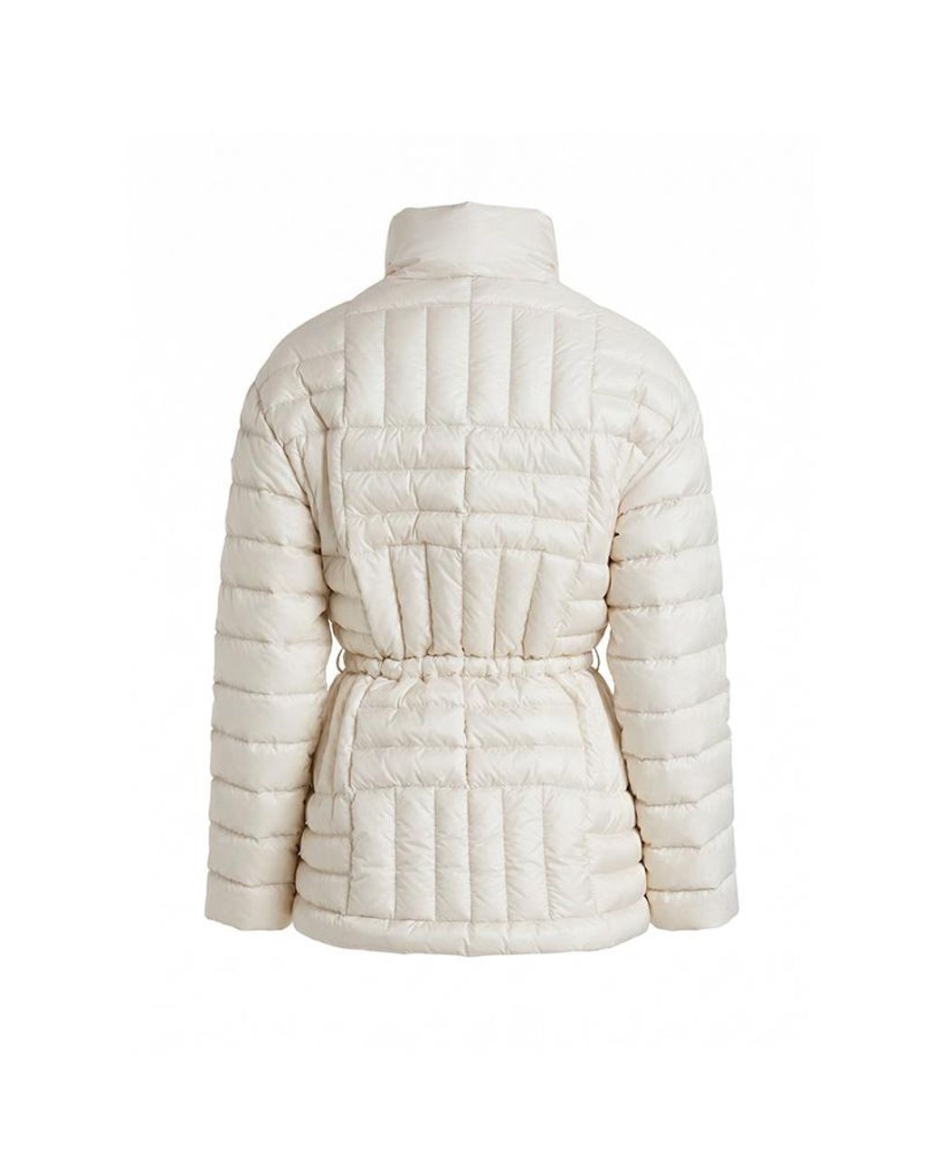 Moncler Natural High-Necked Long-Sleeved Cotton Coat