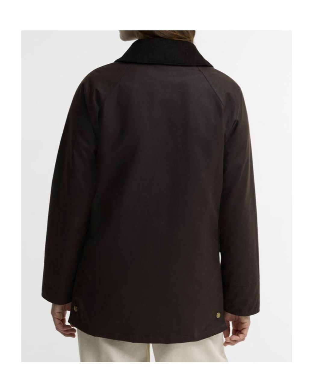 Barbour Black Oversized Corduroy-Collar Parka