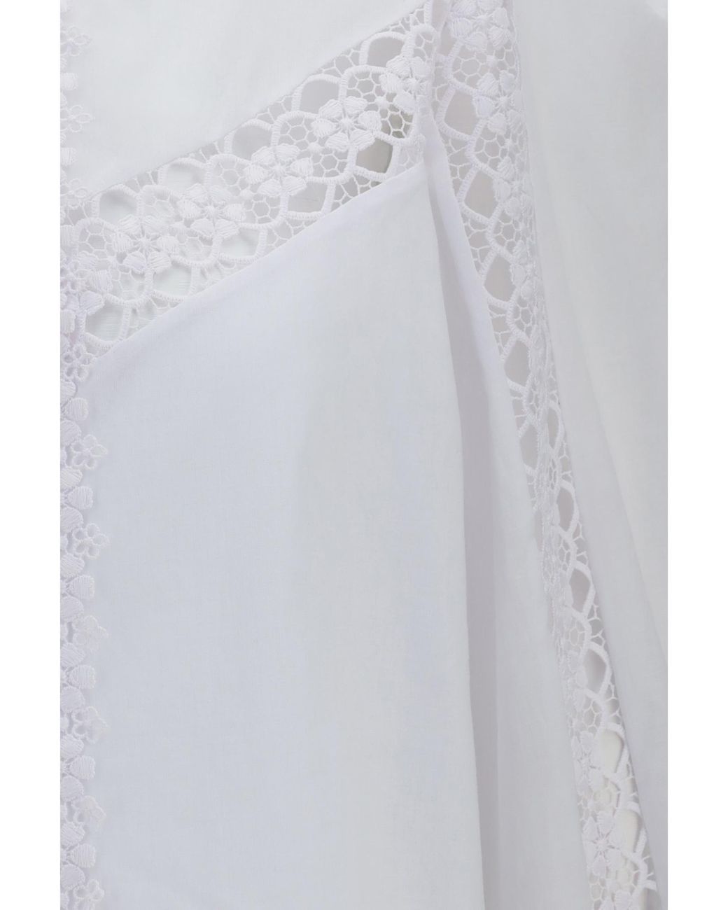Charo Ruiz White Devi Lace-Insert Blouse
