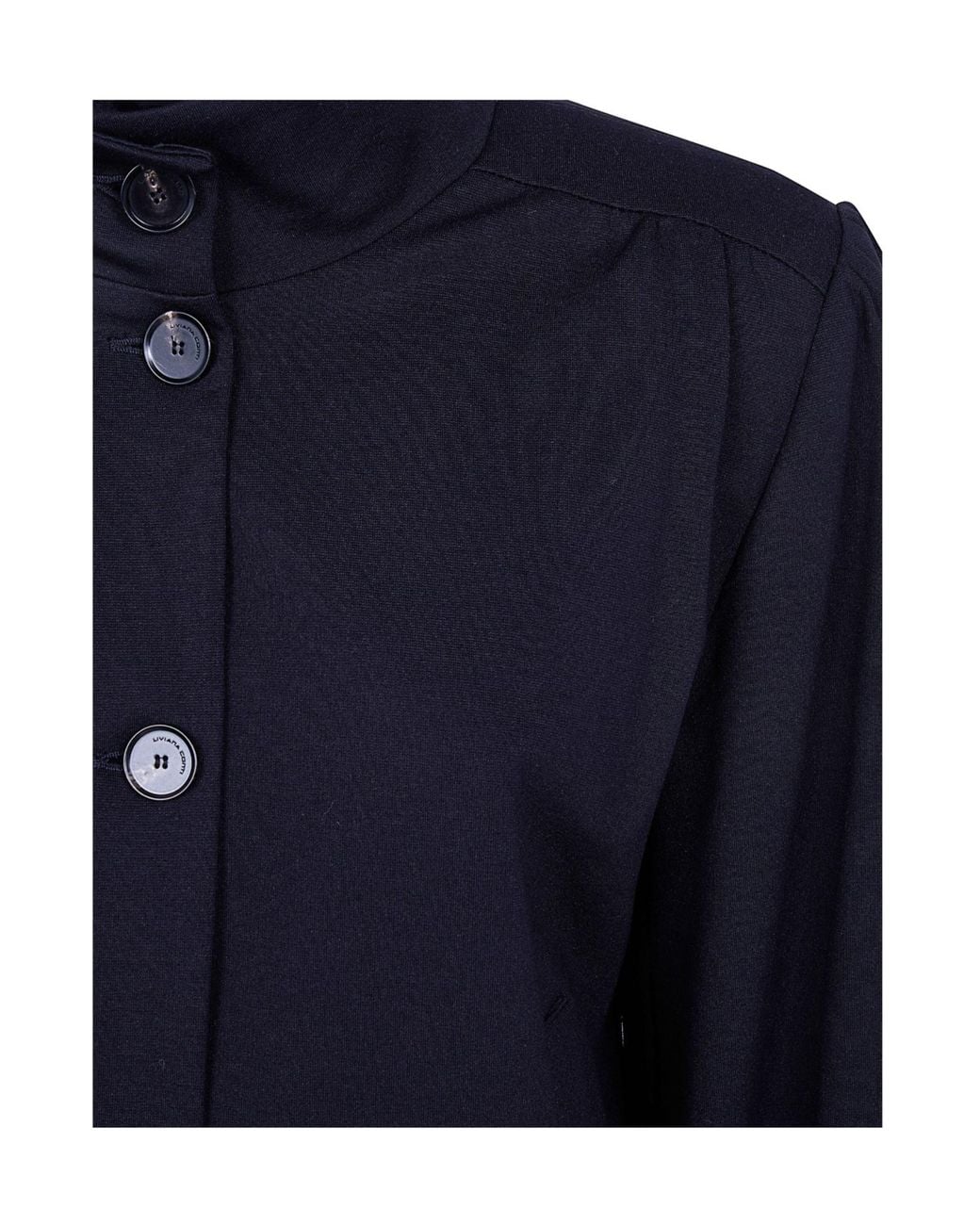 Liviana Conti Blue Gary Stand-Collar Jacket