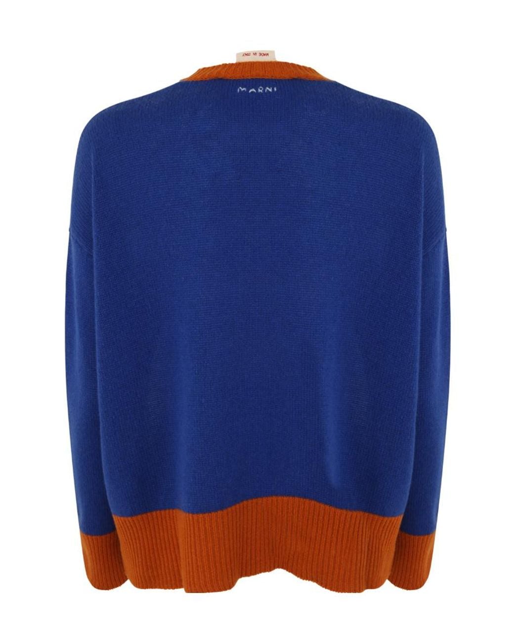 Marni Blue Round Neck Cashmere Sweater