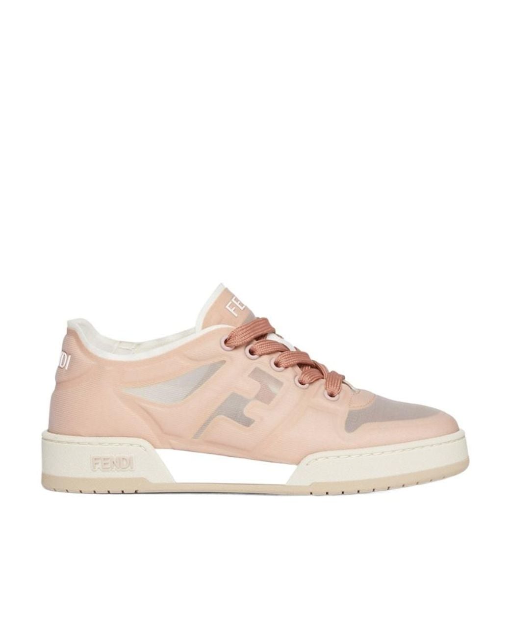 Fendi Pink Match Mesh Low-Top Sneakers
