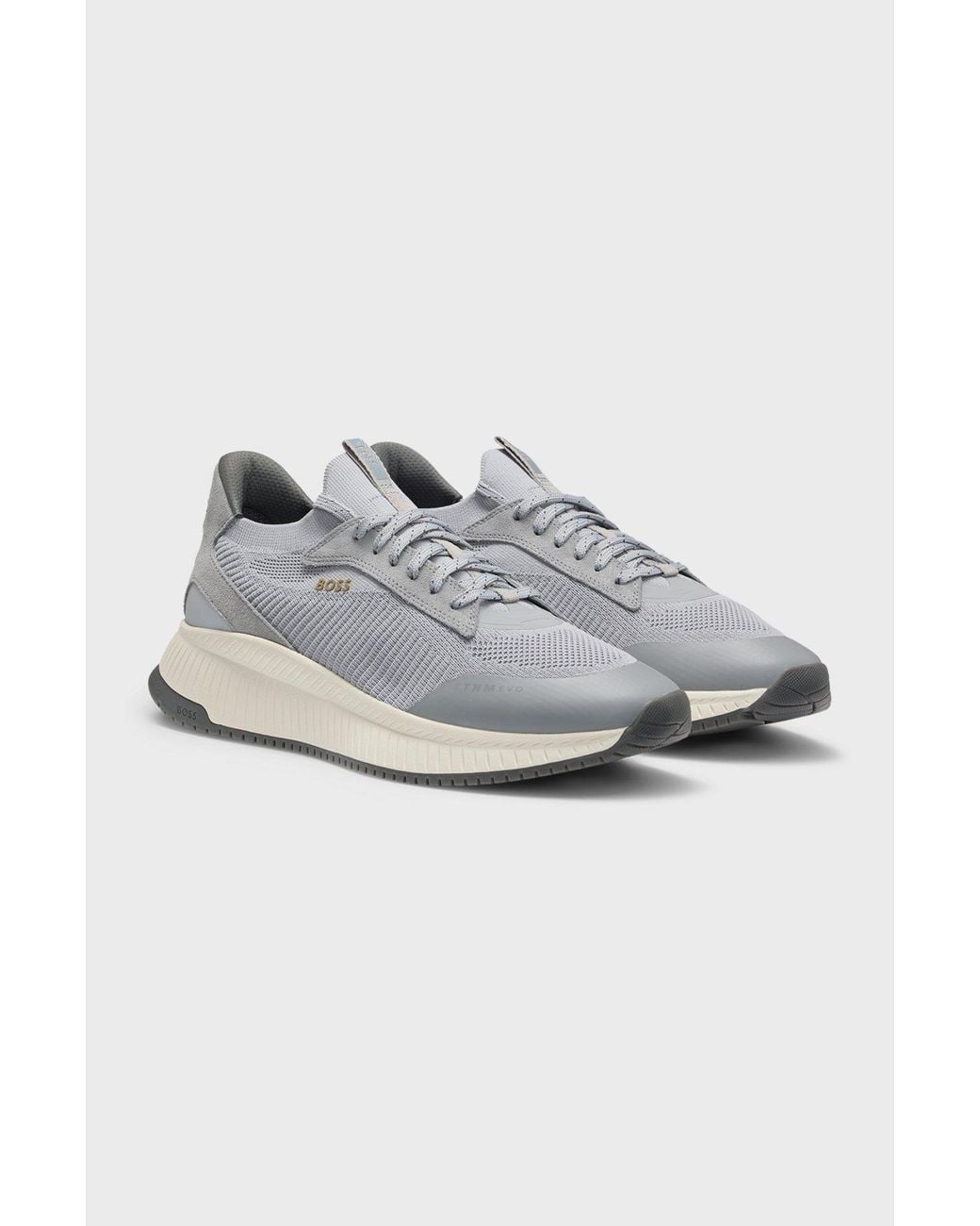 Boss Gray Boss Ttnm Evo Lace-Up Sneakers for men