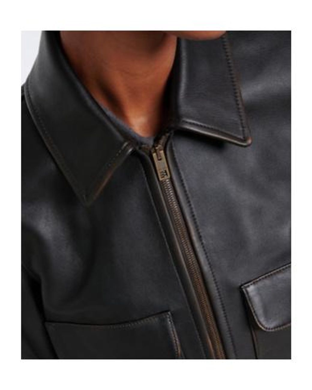 Nili Lotan Black Leather Bomber Jacket