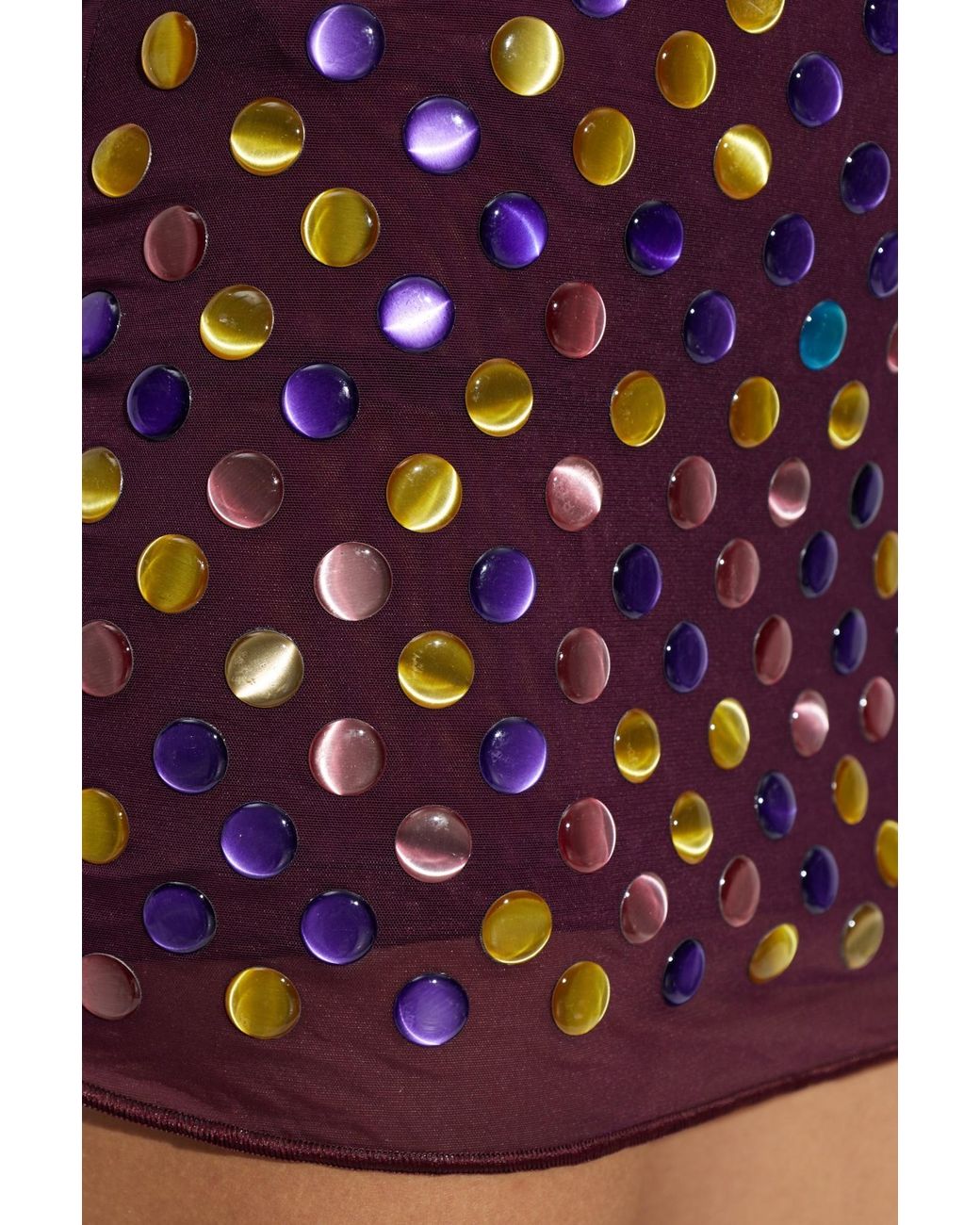 Oseree Purple Mesh Skirt