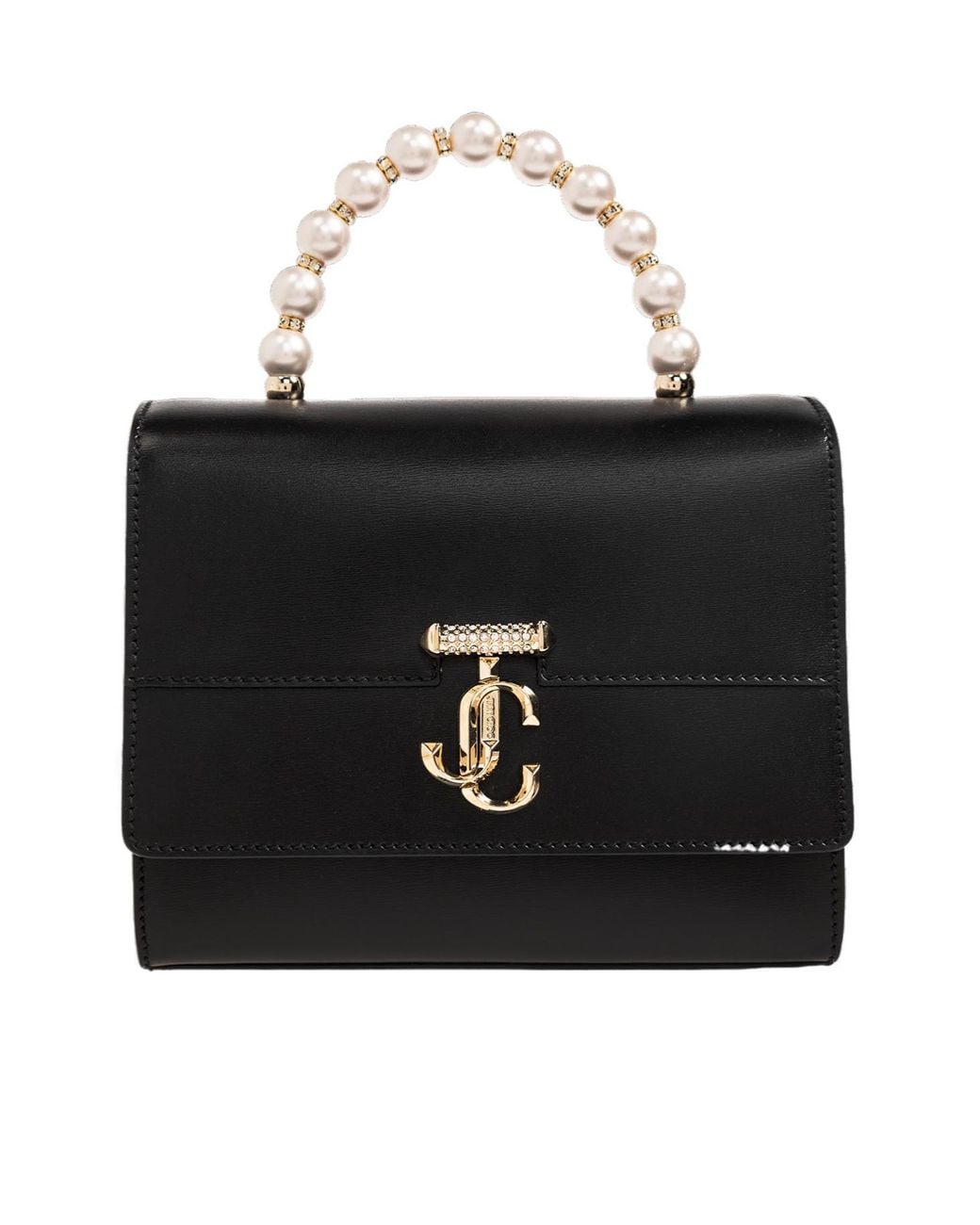 Jimmy Choo Black Small Avenue Leather Tote Bag