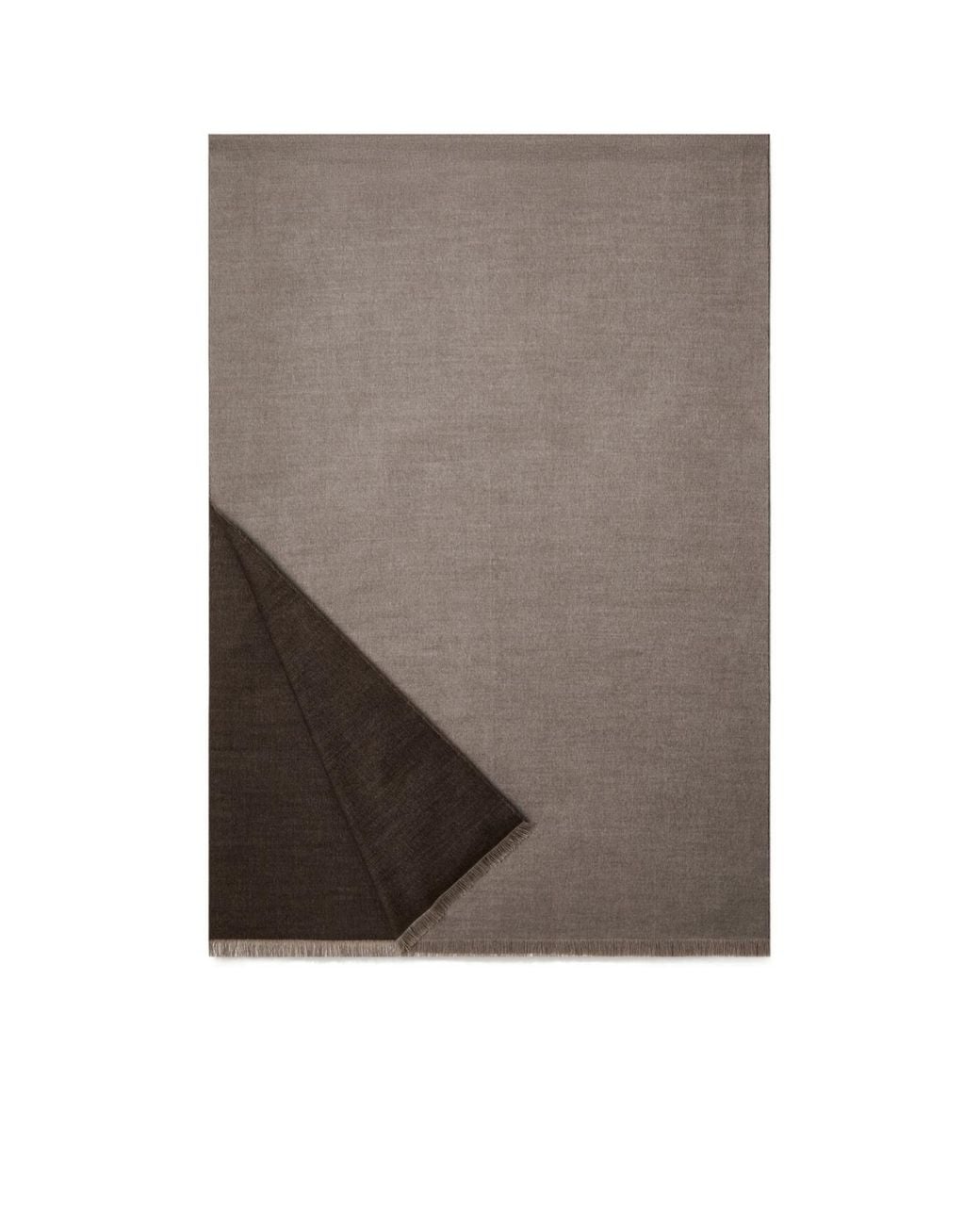 Loro Piana Brown Royal Lightness Two-Tone Stole