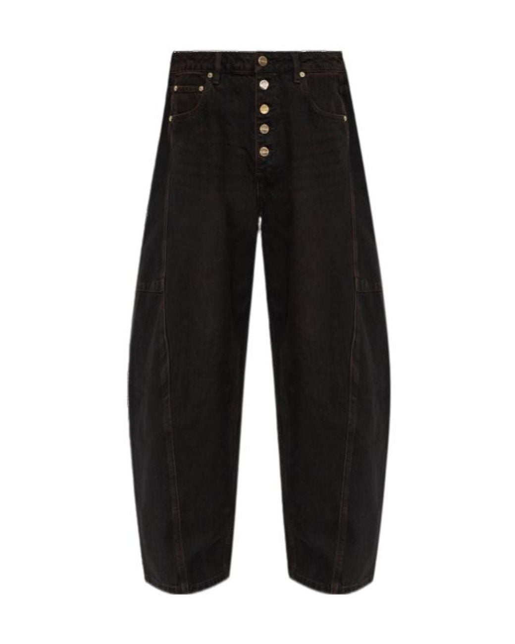 AllSaints Black Carter Balloon-Leg Jeans