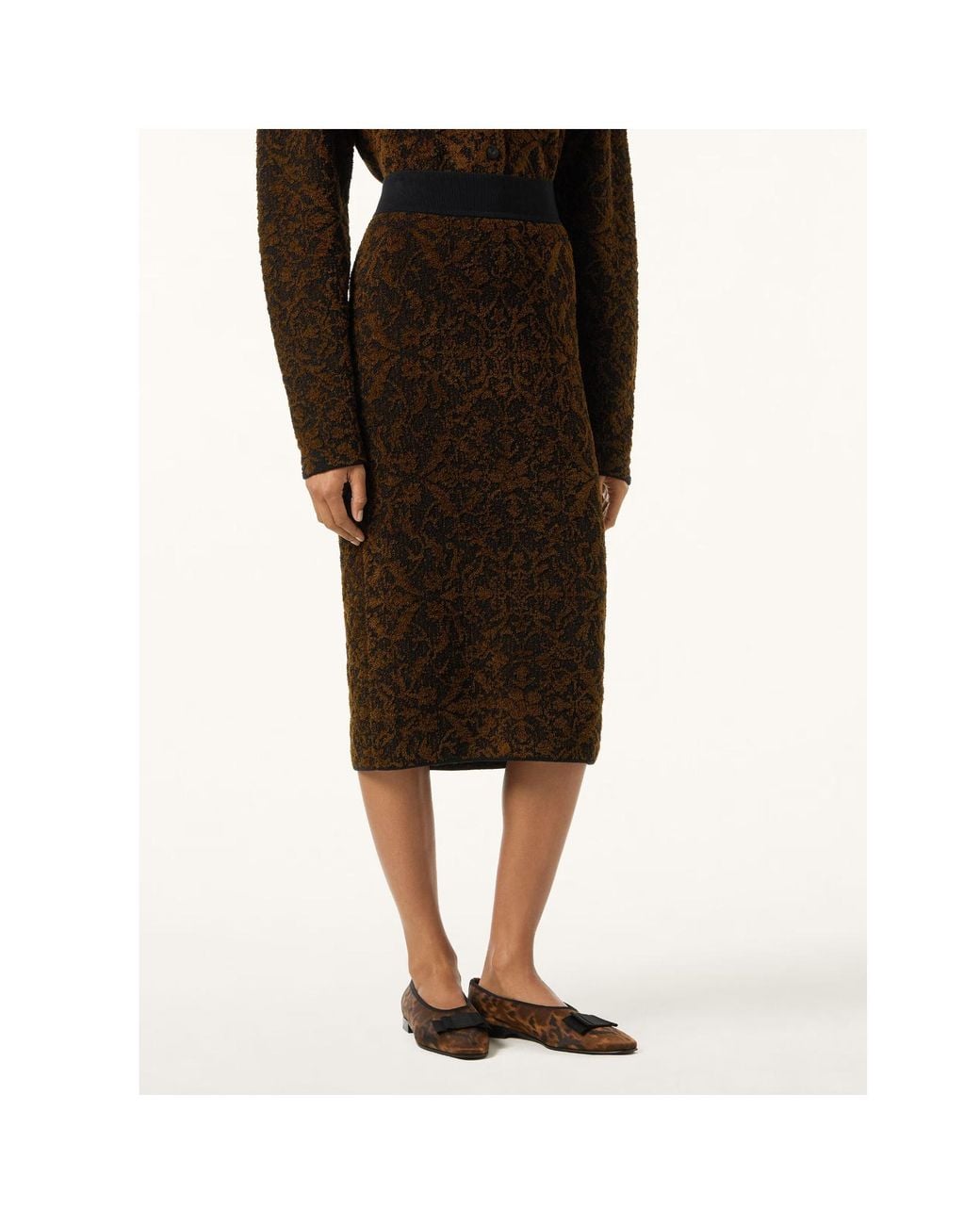 Loro Piana Brown Gardenia Skirt