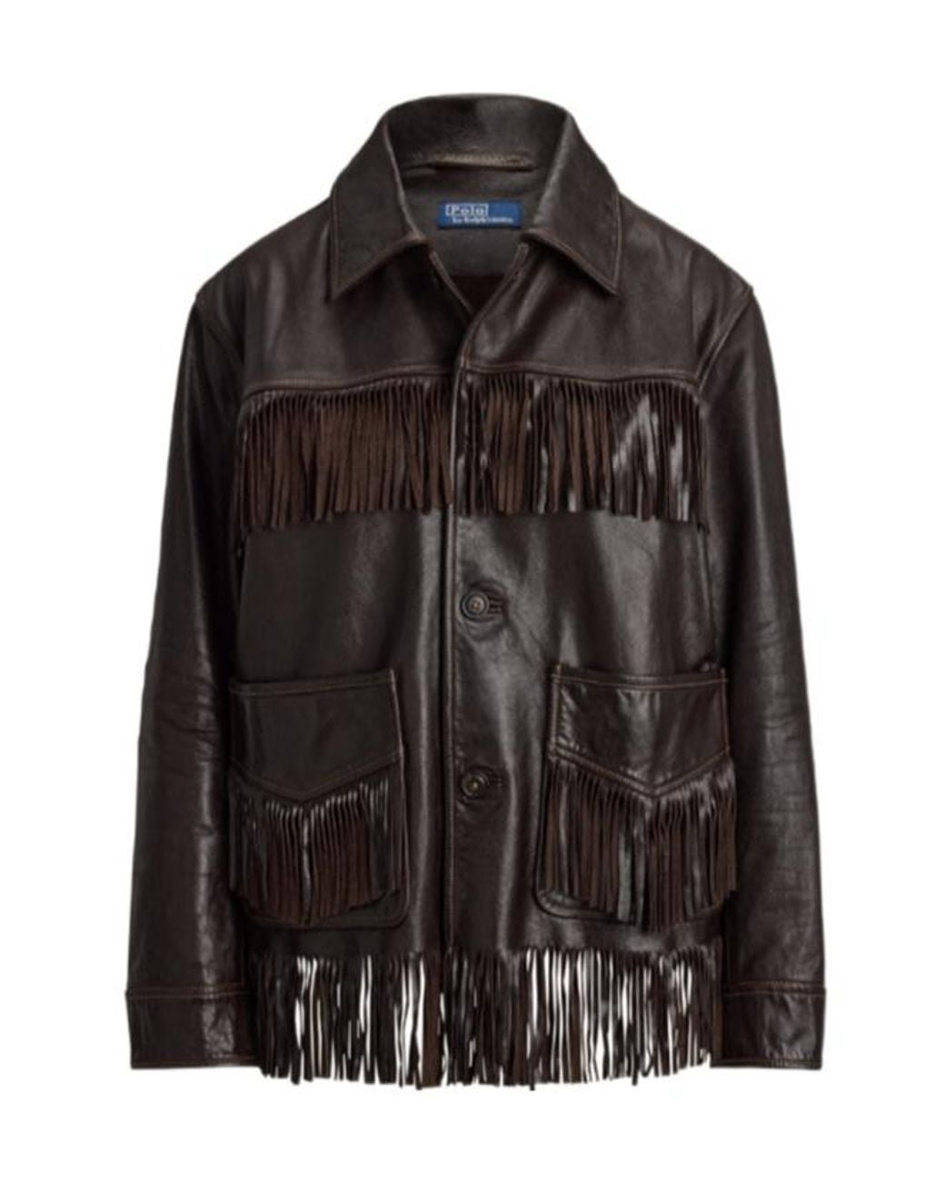 Polo Ralph Lauren Black Fringe Detail Jacket