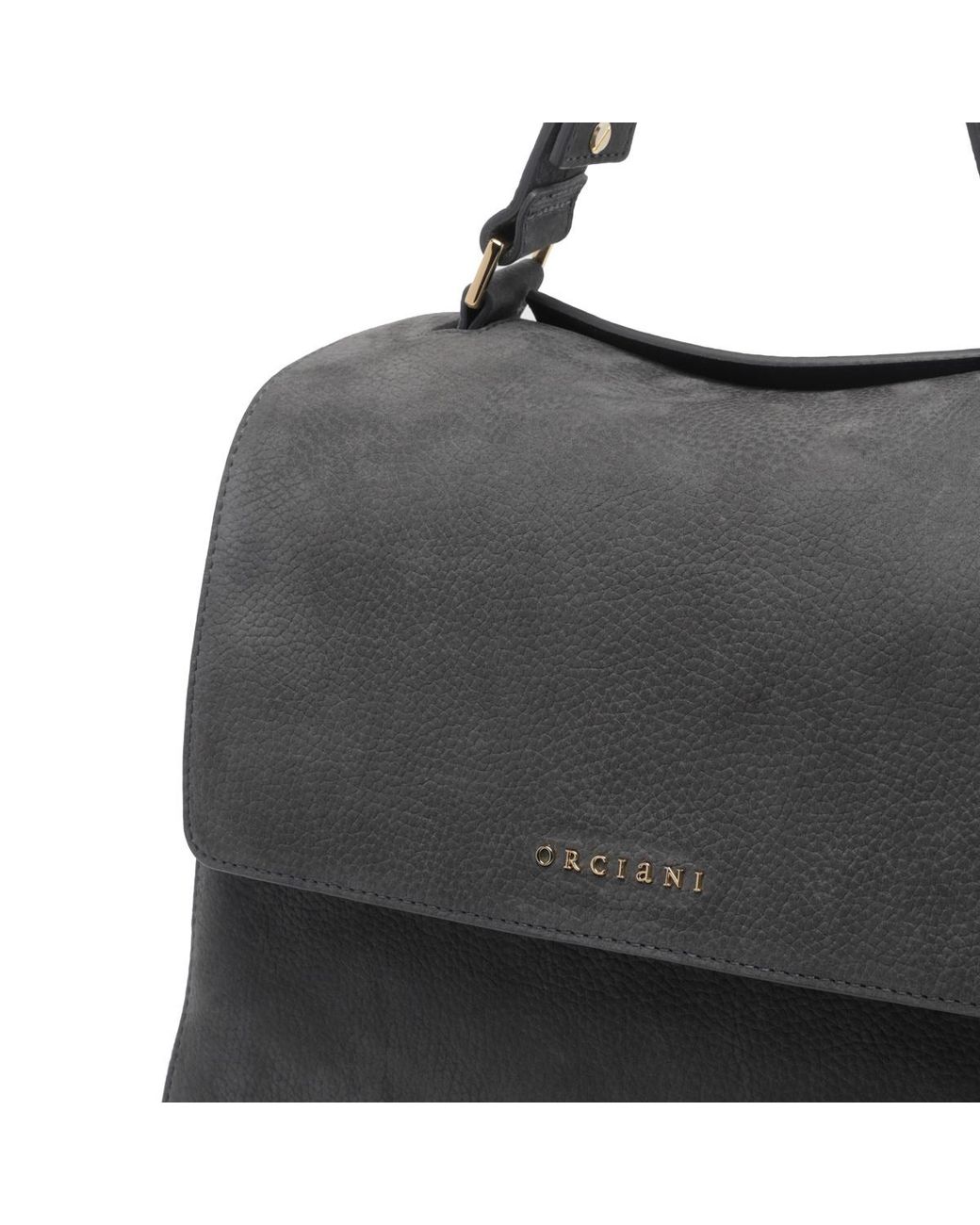 Orciani Black Sveva Top Handle Shoulder Bag