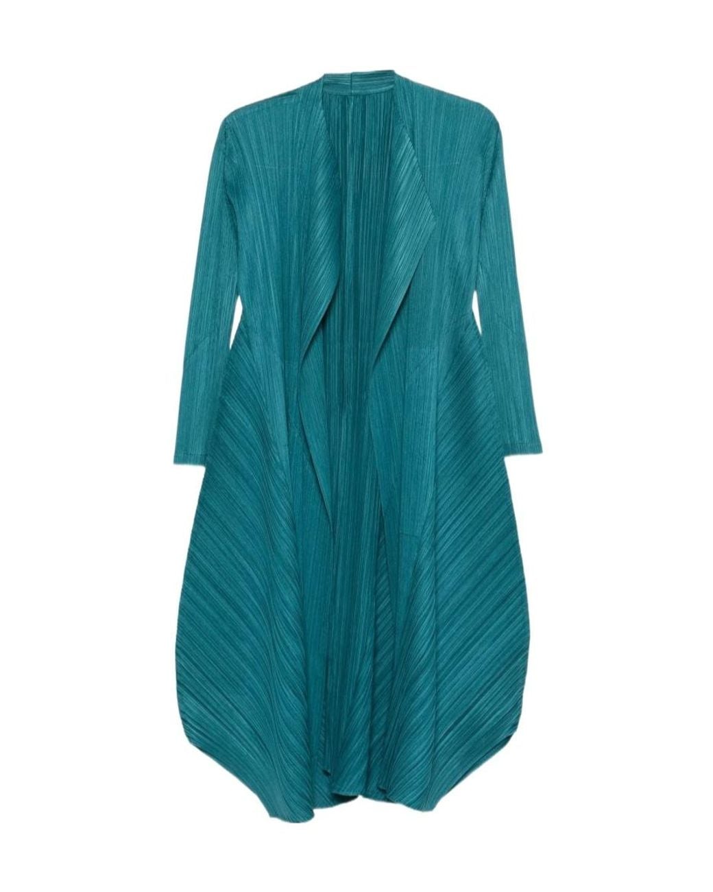 Pleats Please Issey Miyake Blue Pleated Casual Jacket