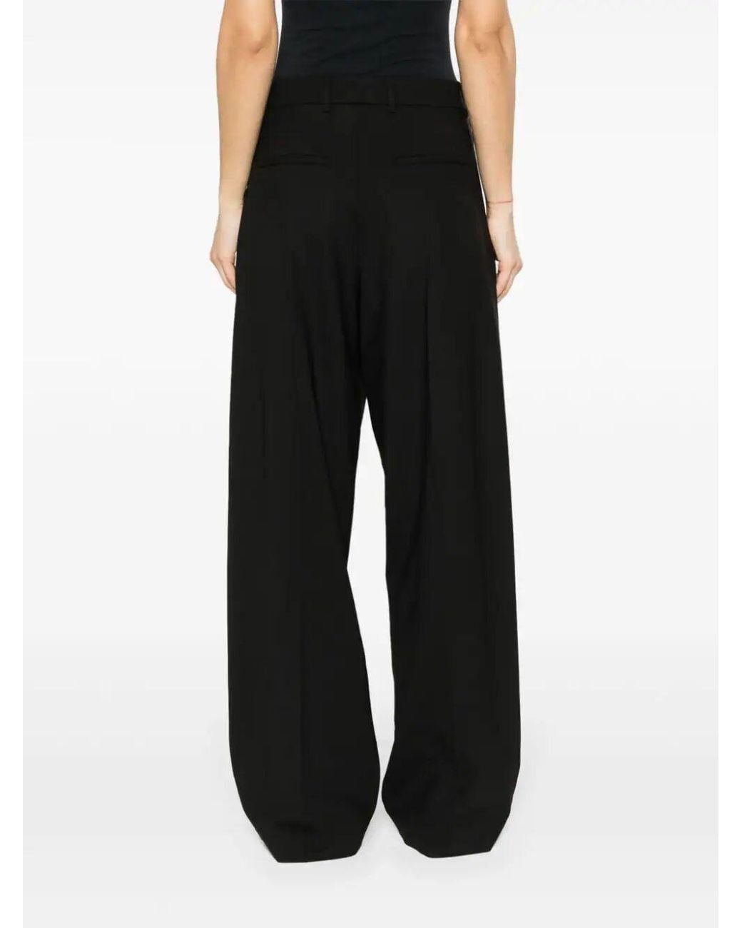 GIUSEPPE DI MORABITO Black Wide Leg Pants
