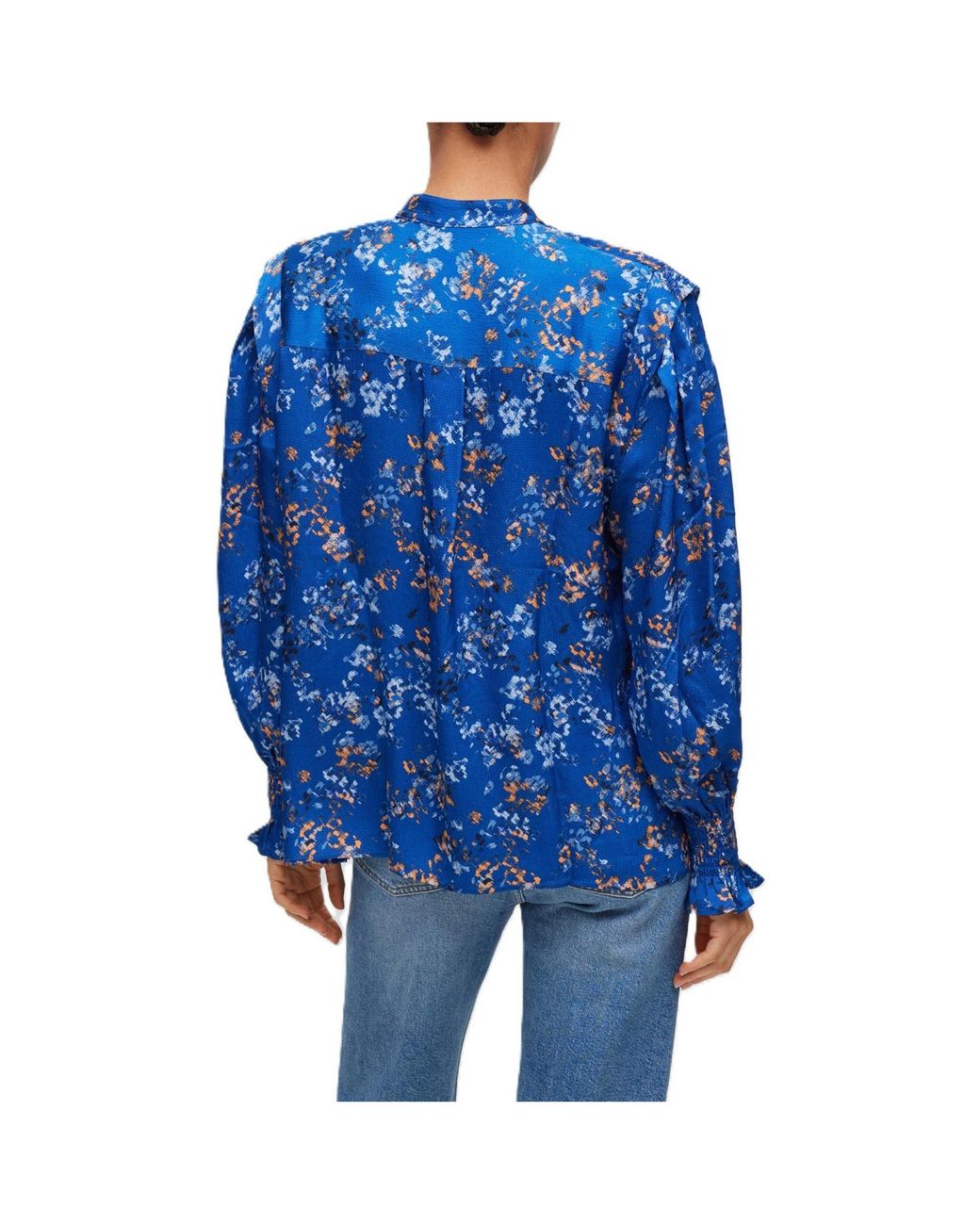 Boss Cobaltblue Floralprint Blouse
