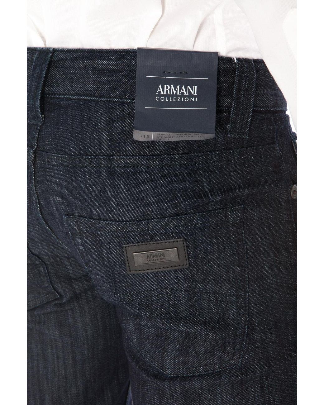 Armani Jeans Black Slim Cotton Jeans for men