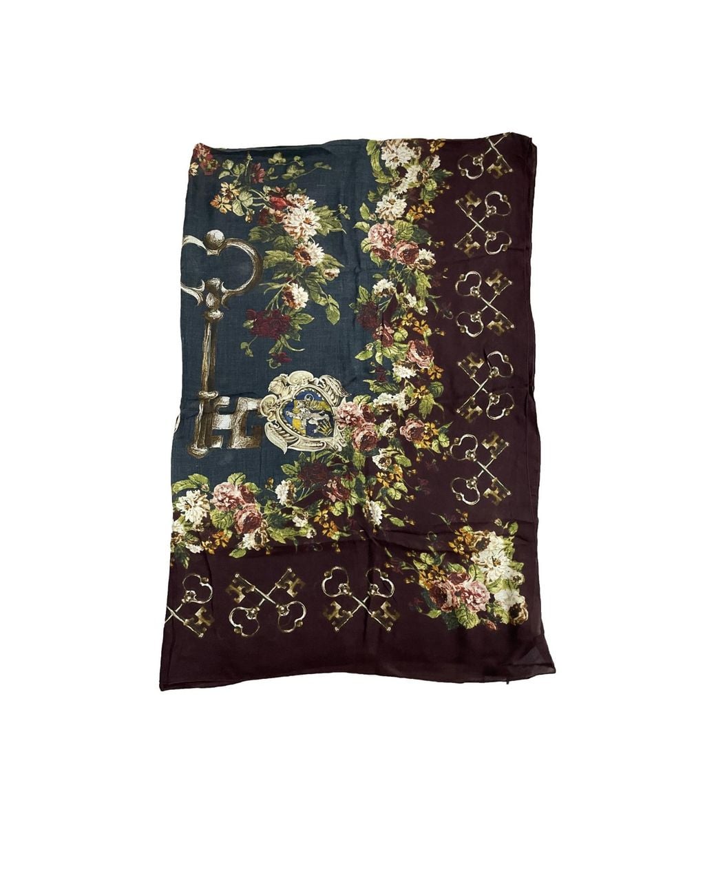 Dolce & Gabbana Black Printed Scarf for men