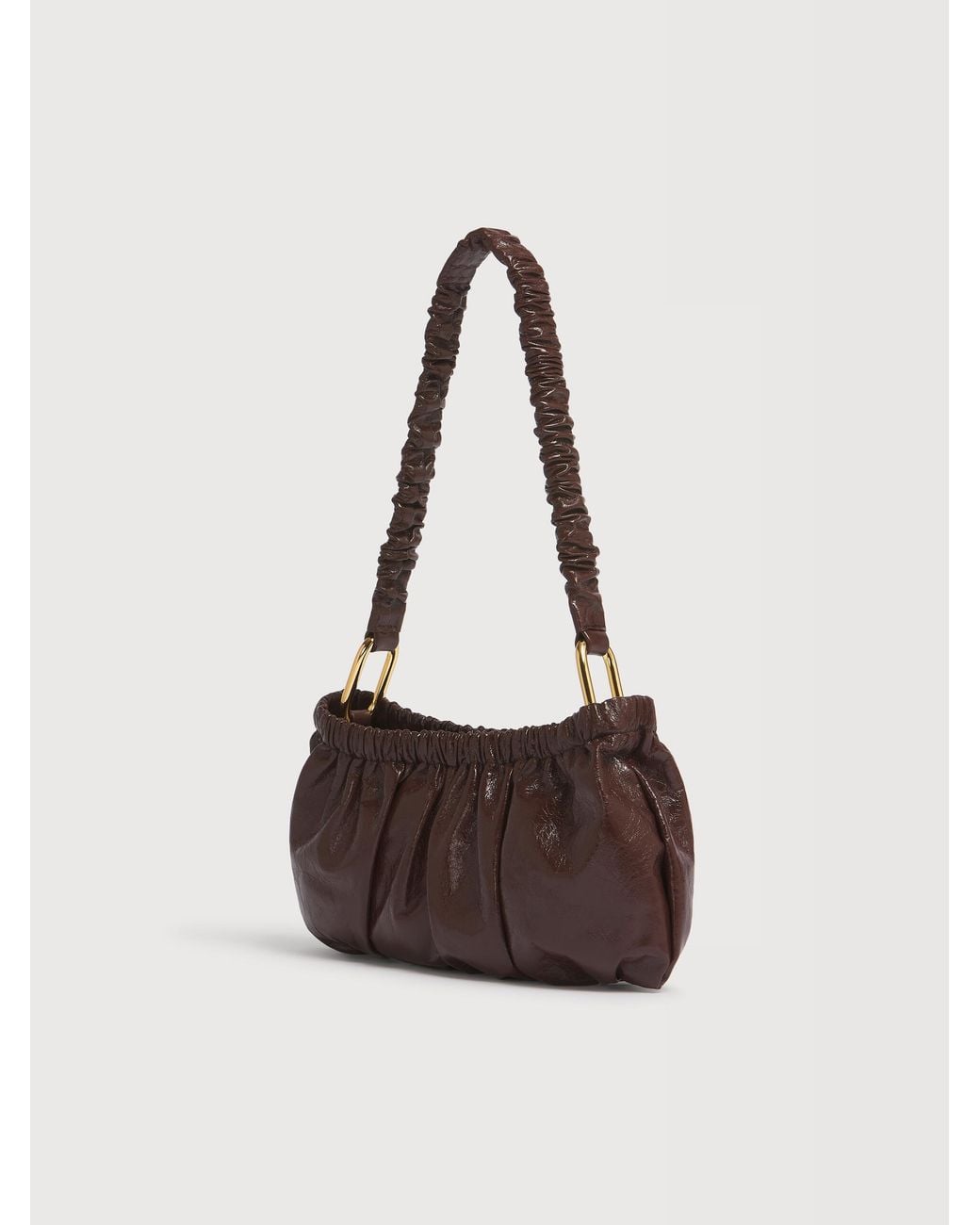 Marni Brown Ruched Strap Shoulder Bag