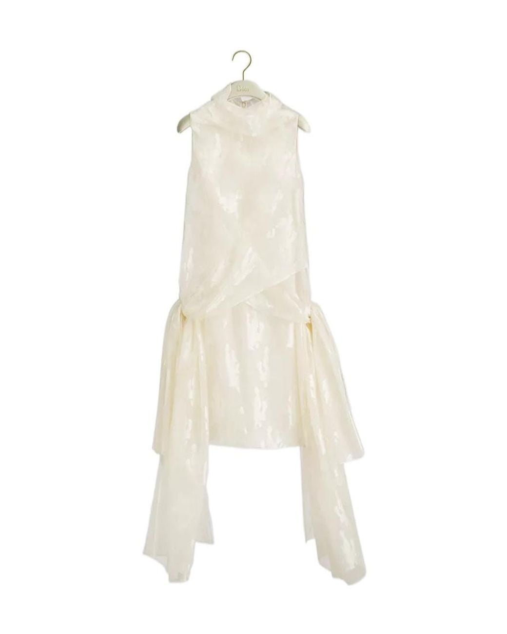 Dior White Mid-Length Draped Dress