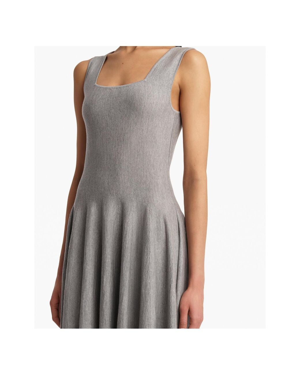 Khaite Gray Jodie Midi Dress