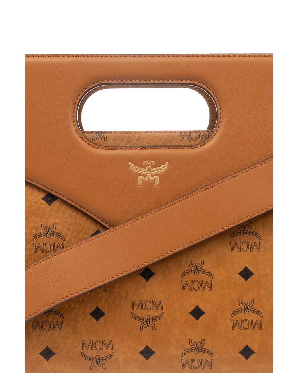 MCM Brown Logo Shoulder Bag