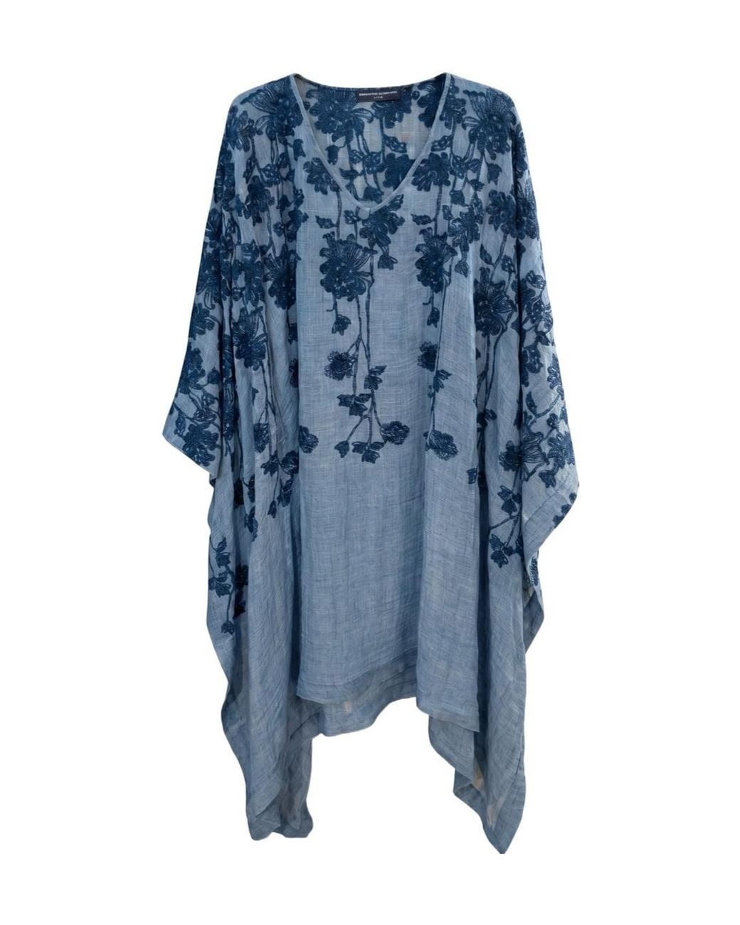 Ermanno Scervino Blue Patterned Dress