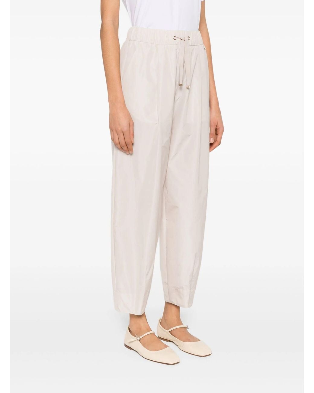 Herno White Taffeta Trousers