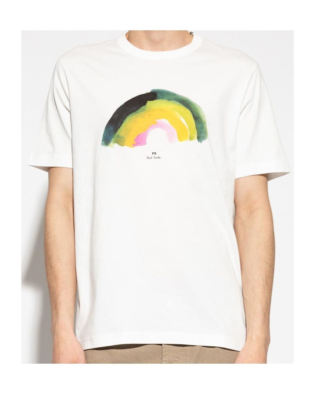 Paul Smith White Ps Paul Smith Watercolour Arch Print T-Shirt for men