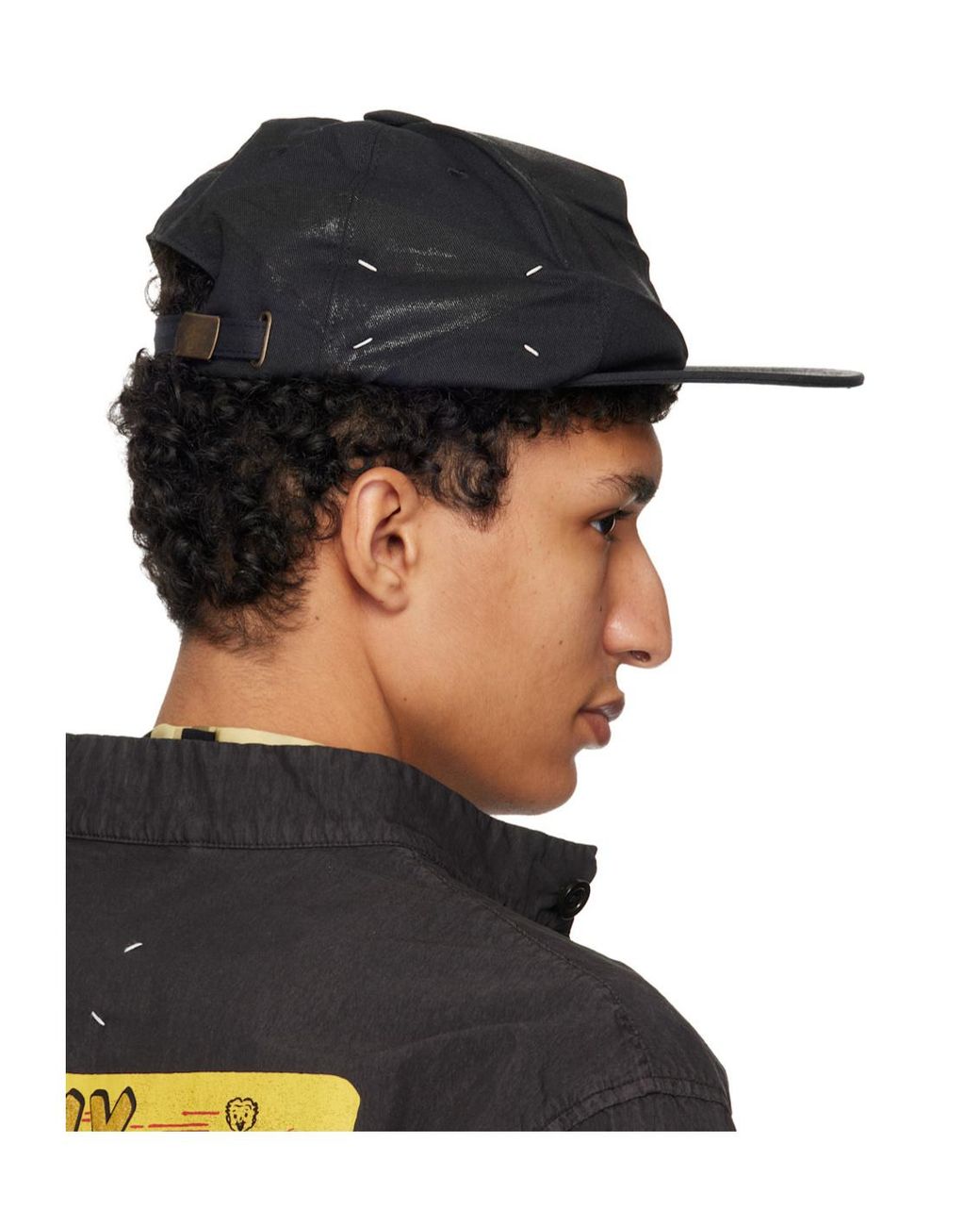 Maison Margiela Blue Curved Brim Baseball Cap for men