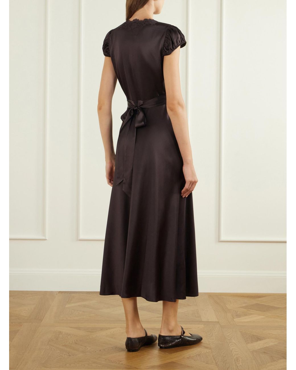 Doen Purple Silk Midi Dress