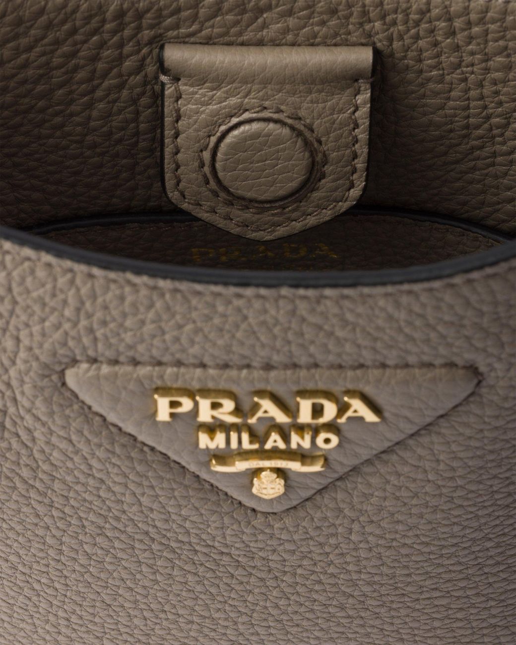Prada Brown Logo Plaque Crossbody Bag