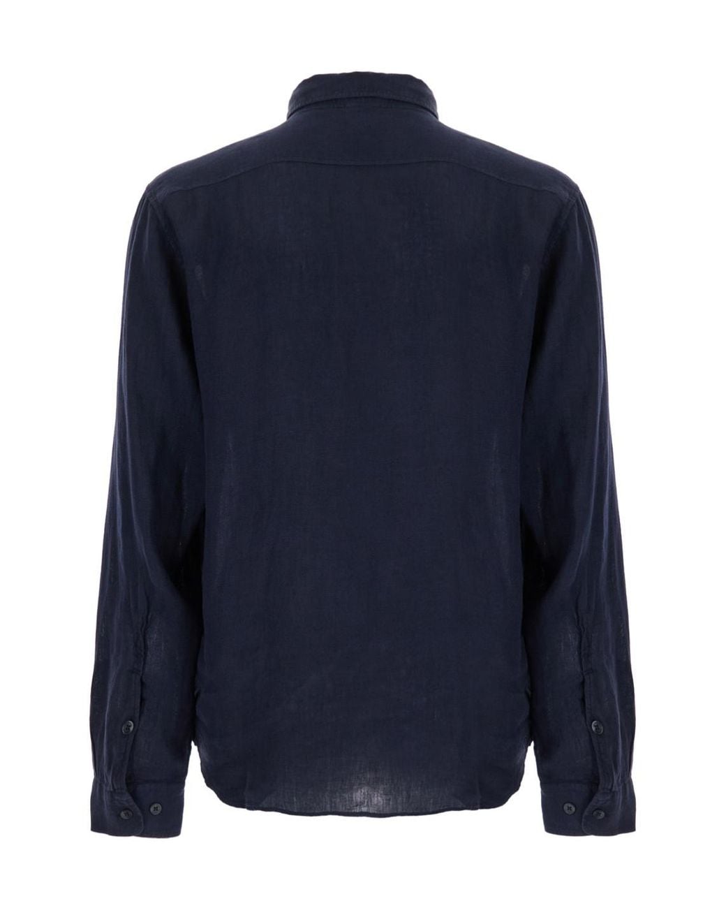 C P Company Blue Shirt With Front Logo Lettering for men