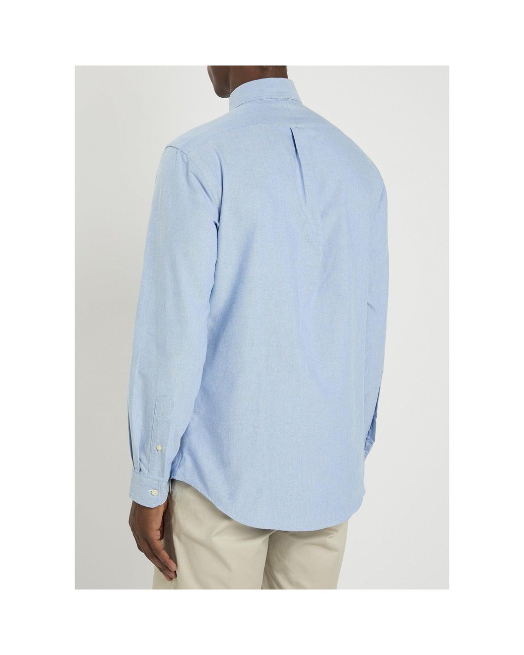Polo Ralph Lauren Blue Cotton Oxford Shirt for men
