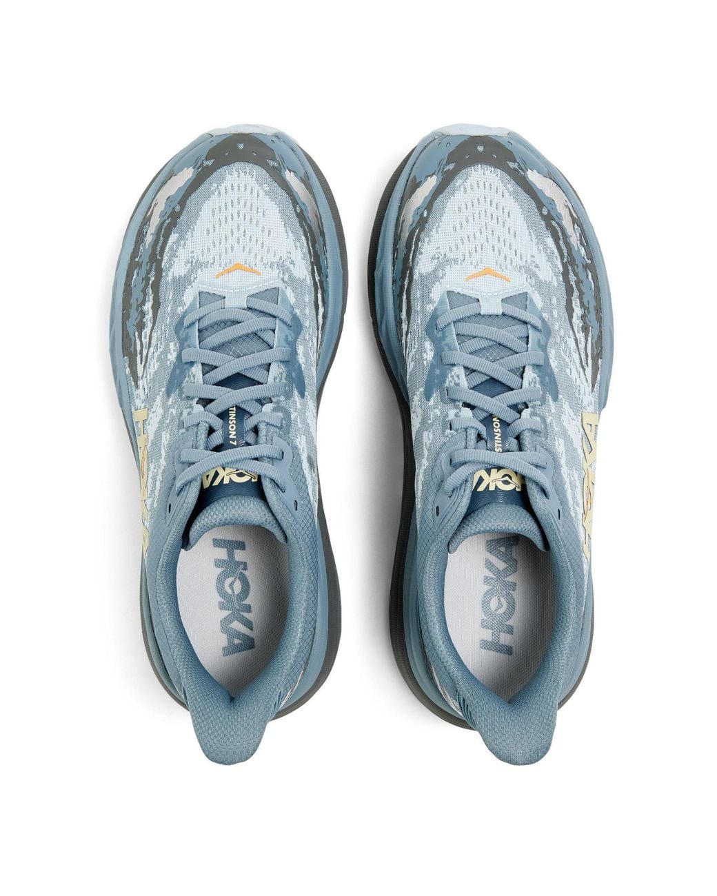 Hoka One One Blue Thick-Soled Trail Running Shoes