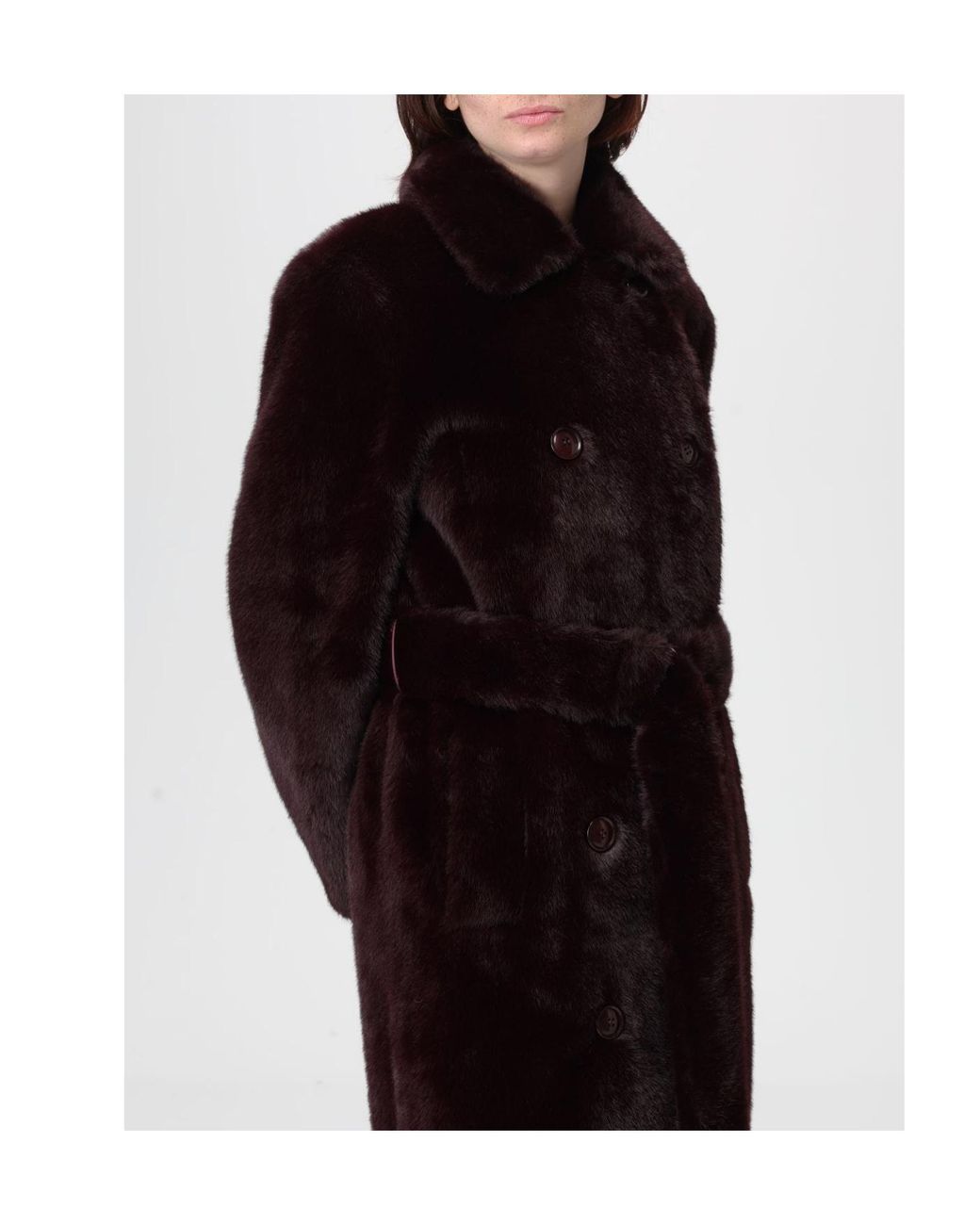 Stand Studio Black Double-Breasted Coat