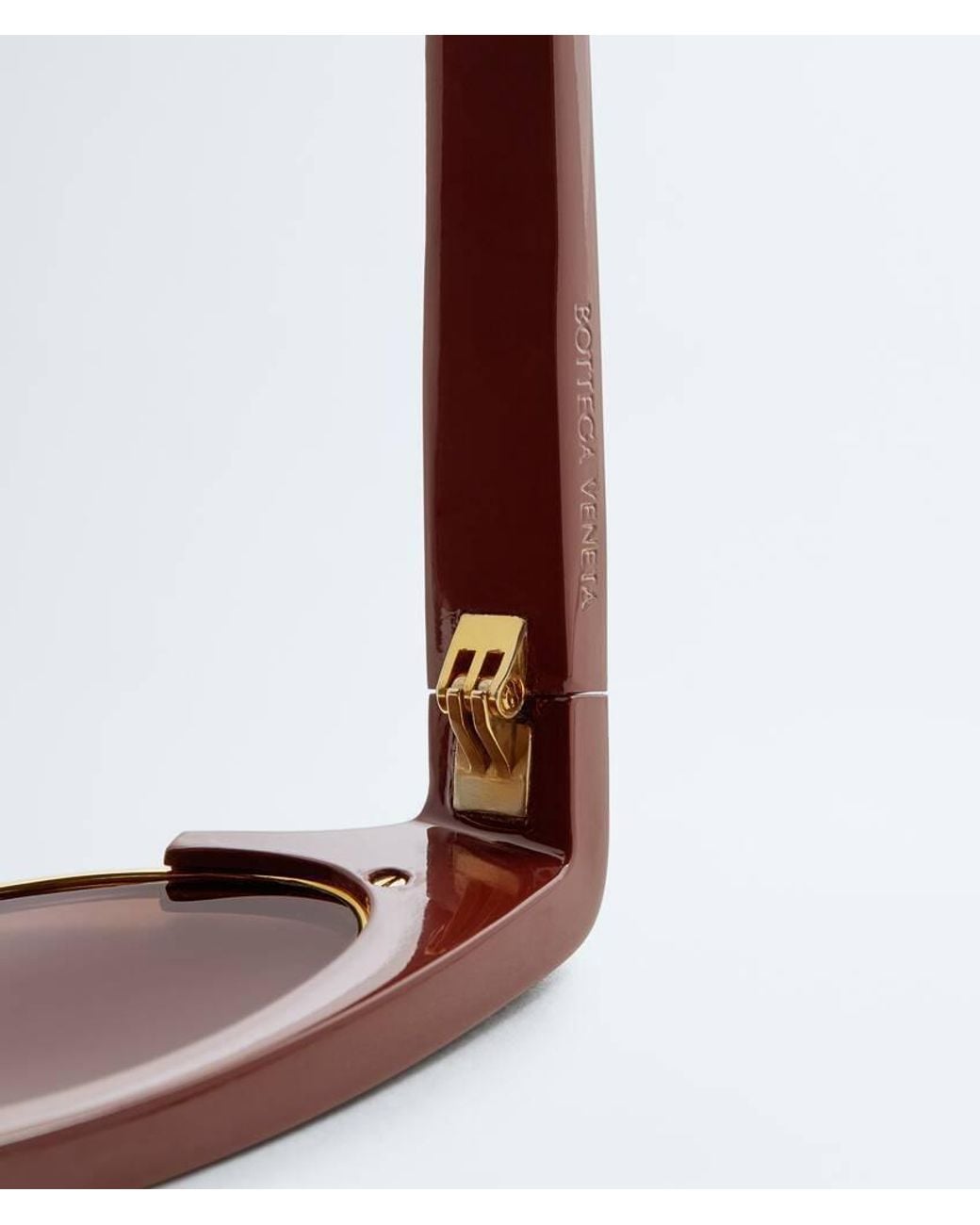 Bottega Veneta Brown Angle Cat Eye Sunglasses for men