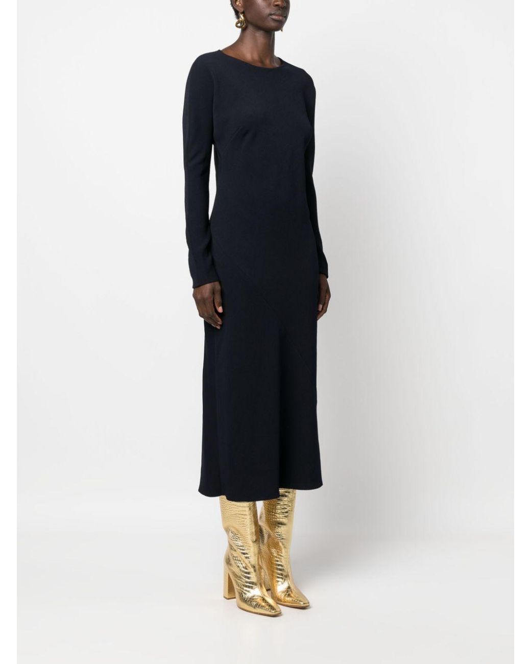 Dries Van Noten Black Long-Sleeve Dress