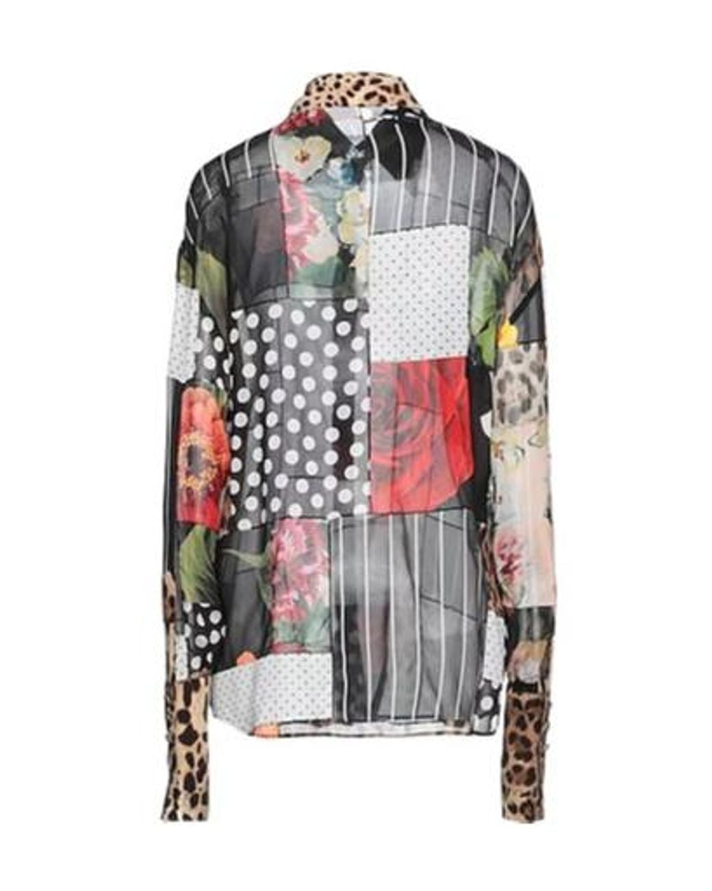 Dolce & Gabbana Red Multi-Color Shirt