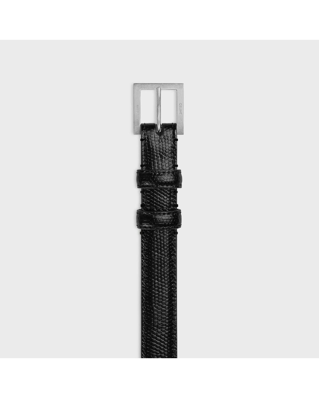Céline White Logo Belt for men