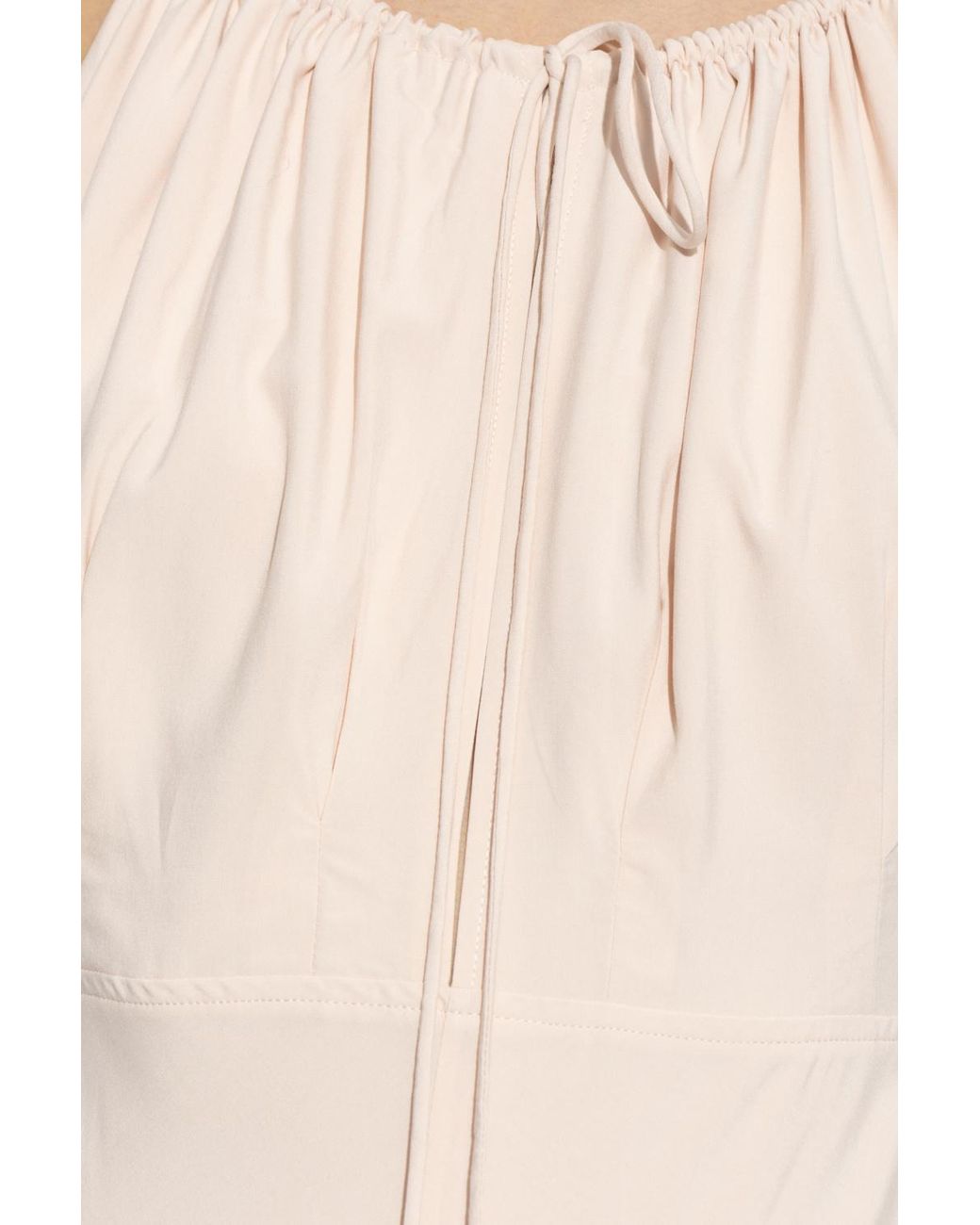 Totême White Totême Cut-Out Detailed Sleeveless Maxi Dress
