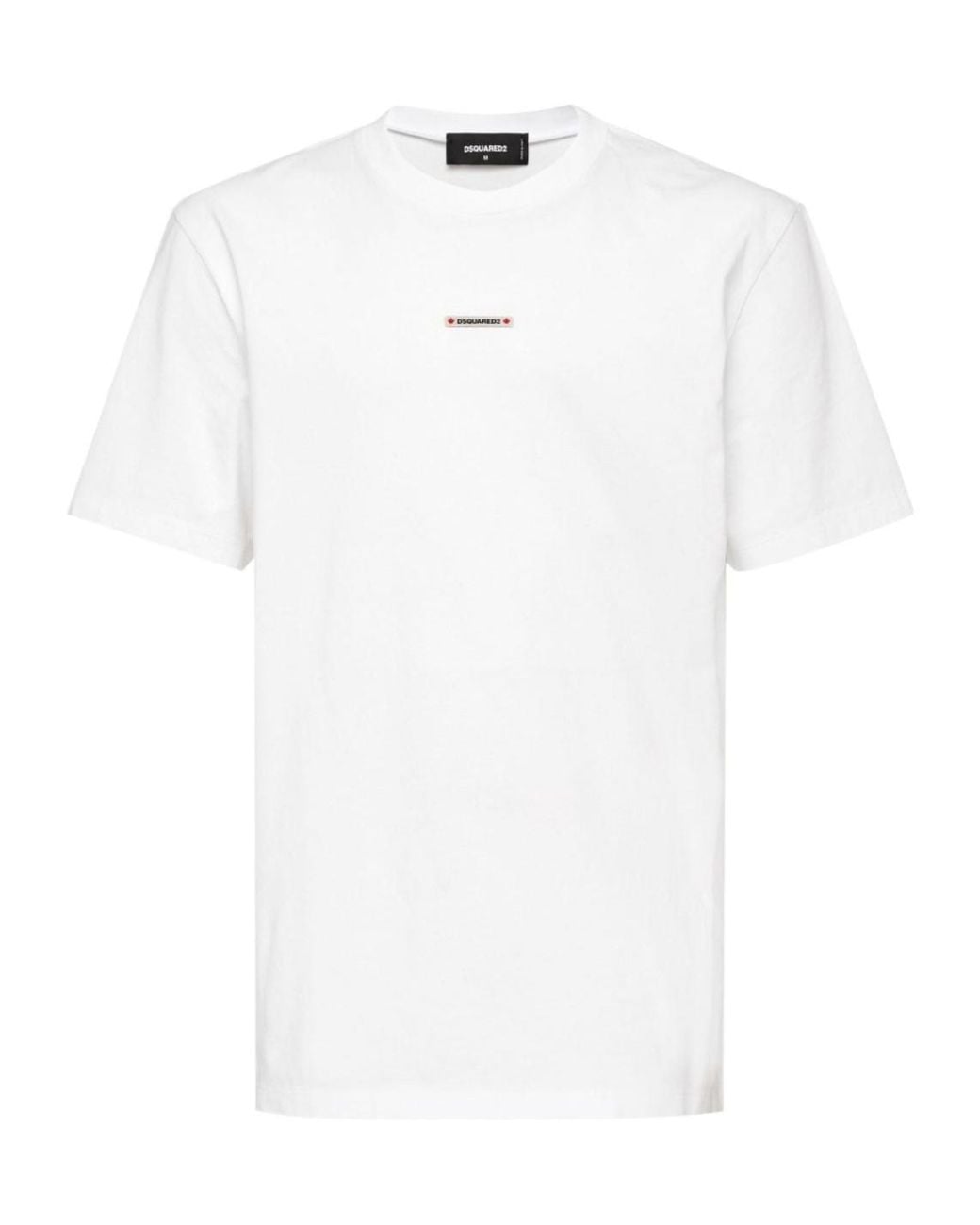 DSquared² White Gummy Logo Regular Fit T-Shirt for men