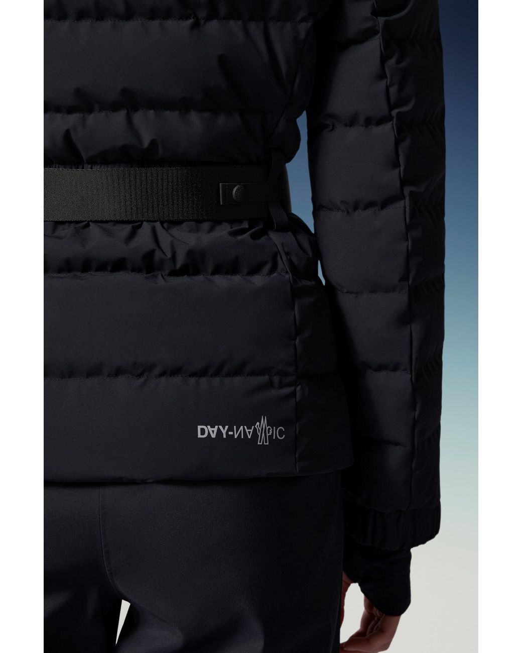Moncler Black Grenoble Logo Printed Long-Sleeved Jacket