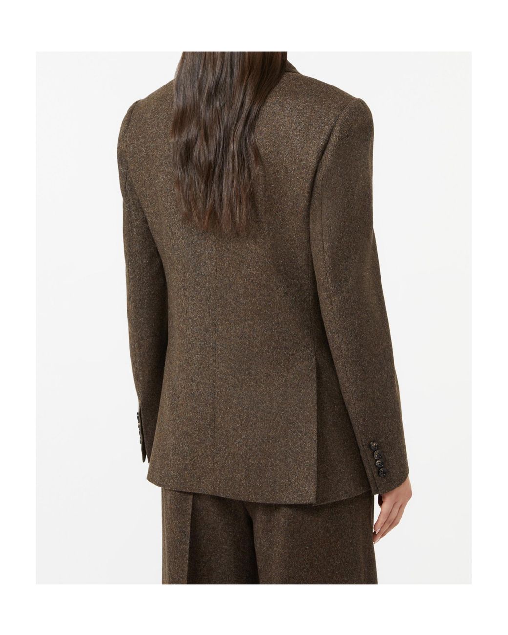 Max Mara Brown Collared Button-Up Jacket
